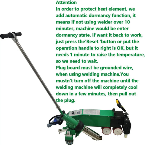 Professional Pro Level Ready 5500W Electric Hot Air Plastic Welder with handle and operations panel for PVC TPO roof seams.