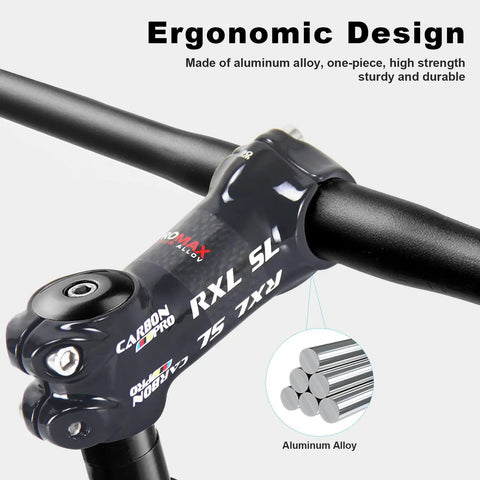 Carbon Fiber Road Bike Stem 25.4mm Clamp 50mm Length 6 Degree Rise Ultralight 120g Aluminum Alloy Build For Road MTB TT Bikes