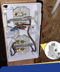 Two Set Ground Bar Kit With Ten Terminal Positions And Aluminum Ground Lug Bar For Electrical Connections, Heavy Duty Grounding Lugs installed in panel