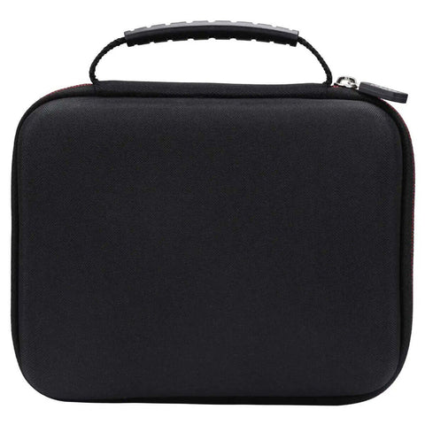 Kickass Drop Guard EVA Hardshell Case For Square Terminal Credit Card Reader With Lockdown Inner Cradle and Heavy Duty Travel Organizer Pouch showing black exterior with handle.