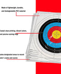 20 Pack Degradable Archery Targets Paper Made From Starch-Based Plastic, Standard 10 Ring Target, 80 X 80 Cm, Eco Friendly