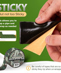 Camouflage Pipe Insulation Tape For Indoor Outdoor Use Self-Adhering 2In X 11Ft Beige Weatherproof Waterproof Keeps Pipes Dry And Warm Prevents Freezing With Color Options Army Green Or Dusty Sand, showcasing tape's adhesive quality and camo design.