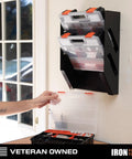 Gear Up Small Parts Tool Organizer For Service Trucks And Cargo Vans Heavy Duty Metal Wall Mount Rack With 3 Hardware Storage Bins