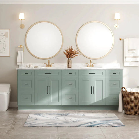 Bathroom vanity with matte black modern cabinet pulls 3 pack with 3 inch hole center 76mm and 3.4 inch total length durable zinc alloy handles
