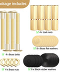 Contents of Heavy Duty Toilet Tank Bolt Kit 4 Pack Stainless Bolts Brass Nuts Easy Install with washers and nuts