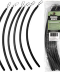 Dragging Weights For Catfish Sinker Kit No Snag Drag Weights For Bottom Bouncing Trolling Drifting Snagless Catfishing Gear 6Pcs 2 Oz 11.5 Inch Each Rattle Sound Sinker Set image showing black curved sinkers and packaging