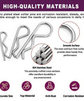 Stainless Steel Hitch Pin Clip Kit 80 Piece Set With Six Sizes For Hitch Pin Lock Systems Trucks And Engine Repair Gear Up