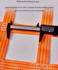 Widened binding straps of Heavy Duty Cargo Hoisting Net With Three Ton Lift Capacity And Flat Polyester Straps, measuring 4.5cm.