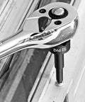 Heavy Duty Integrated Screw Tip Socket Kit With 3/8 Square Drive Featuring Chrome Steel Bodies And Versatile Bits For Home Repairs, DIY Projects And Routine Mechanical Care Services To Tackle Any Job With Ease. PH2 bit on ratchet
