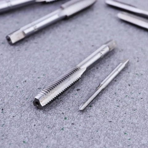 7 Pcs Straight Flute Screw Tap Set For DIY Metalworking Tools To Cut Threads In Aluminum And Plastic Includes Plug Drill And Hole Cutter Heavy Duty Bearing Steel Taps For Pros And Weekend Warriors, bearing steel taps