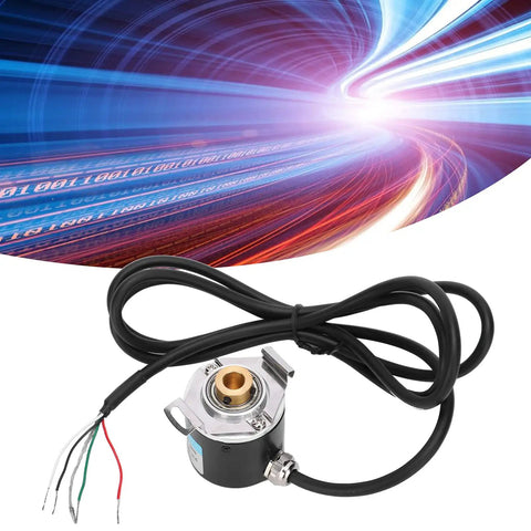 AB 2 Phase Hollow Shaft Encoder DC 5-24V 6-8mm Quadrature Encoder For Office Automation And Engineering, Durable Aluminum And Plastic Build