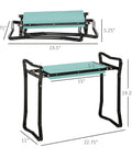 Foldable Garden Kneeler Seat Bench With Dual Position Pad Built Tough 330lb Capacity Steel Construction And EVA Cushioning