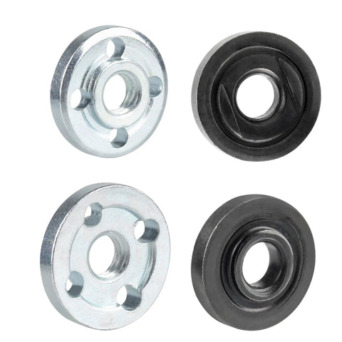 Image of Drill To Angle Grinder Adapter Set With 6mm And 10mm Arbors, Mandrel Adapter, showing three replacement flange nuts.