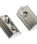 Drop In T Nut Set For Aluminum Extrusion 20 Pcs M6 Thread Spring Nuts with Hammer Head Fasteners, 6mm Slot, Nickel Plated