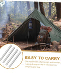 16 Piece Aluminum Tent Pole Repair Tube Connector Kit For Snappy Pole Fixes And Lightweight Camping Accessory displayed with tent