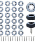 24 Pack Screw On Furniture Sliders With Screws Three Quarter Inch Round Teflon Chair Leg Slides For Hardwood Floors Protectors