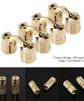 Hidden Copper Brass Cabinet Hinges 8mm 180 Degree Opening 4 Pack No Brainer Easy Install For Jewelry Boxes And DIY Projects Concealed