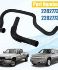 Angled view of Cool Star radiator coolant hose kit; black rubber upper and lower hoses for 2007–2014 GM SUVs and pickups (2 hoses).