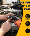 Real Deal Manual Fuel Transfer Pump With Hella Durable Rubber Bulb Grip Quick Prime Fuel Line 8mm 5 16 Inch Fits Most Cars Trucks And Boats Sweet Fix For Gasoline Diesel Engines in hand over engine.