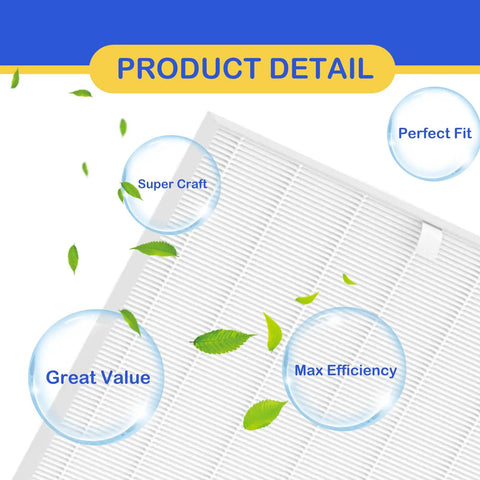 C545 True HEPA Replacement Filter S Four Pack For C545 B151 P150 9300 Air Cleaner Purifier H13 detailed product features