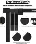 Tibialis Trainer Foot Strap For Dumbbell Workouts features sturdy metal D-ring and premium webbing