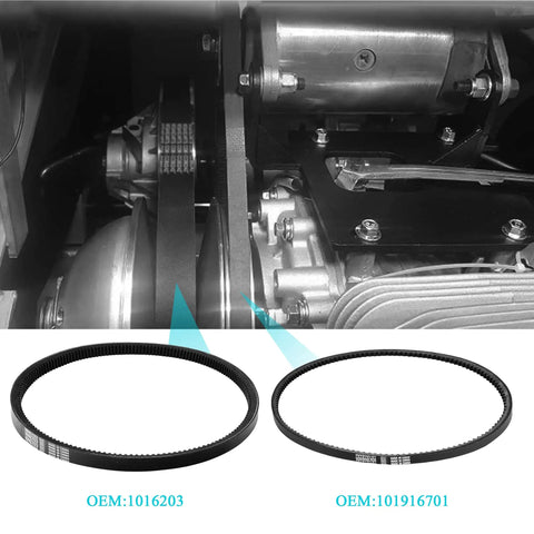 2 Pack Heavy Duty Golf Cart Drive And Starter Belt Kit for DS 1997 And Up And Precedent 2004 And Up Engines