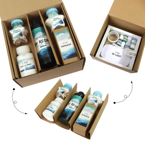 Dope Ocean Beach UV Resin Art Kit For Adults And Teens A Beginner Friendly All In One Sea Craft Set with Light Frame and Pigments