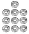 Ten stainless steel high speed quiet roller skate bearings for skates skateboards longboards inline and electric boards 7x19x6mm