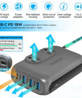 230 Watt Step Down Voltage Converter For Global Travel Use 100 To 220V To 110V Transformer With USB Quick Charger 3.0