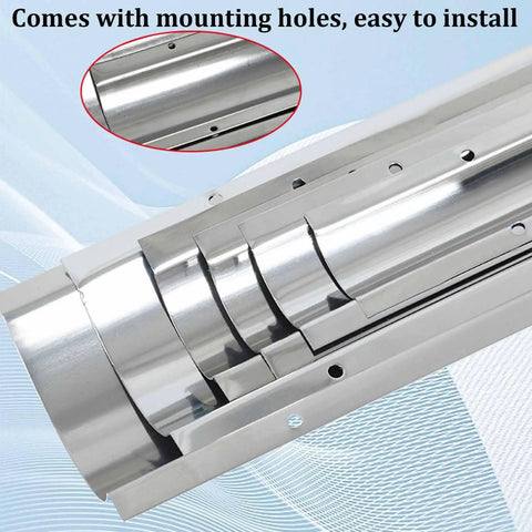Close-up of 20 Pack 39 Inch Stainless Steel Cable Raceway Kit For Home And Outdoor Use No Fuss Cord Cover Wire Hider with mounting holes.