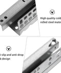 Heavy Duty Drawer Slides Bottom Mount Silent Rails in thickened cold rolled steel with anti-slip and anti-drop barb design.