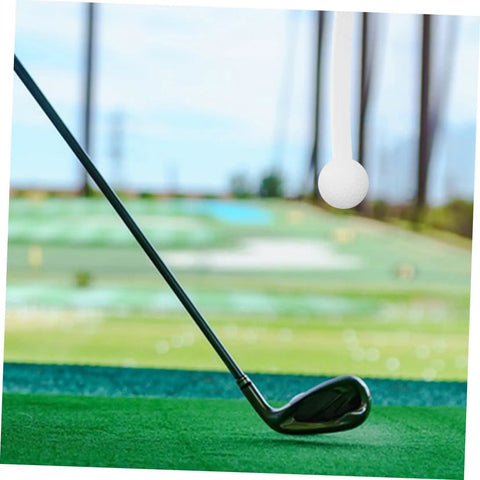 Portable Golf Swing Training Device For Home And Outdoor Use Lightweight Swing Pole Trainer on green grass near club.