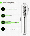 6mm Shank End Mill 4 Flutes AlCrN Coated Carbide Square CNC End Mills For Alloy Steel Stainless Steel And Cast Iron