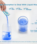 Demonstration of Portable Toilet Absorbent Gel And Urine Powder For Camping And Outdoor Use 25 Packets Odor Control