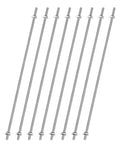 Eight Rock Solid M4 Threaded Rods 18 Inch Long With Hex Nuts And Washers Built Tough From 201 Stainless Steel, full kit
