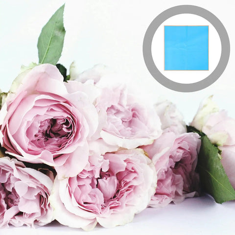 Blue Waterproof Floral Wrapping Paper Foldable 20 Sheets For Bouquets Party Decor And Gift Packaging Durable Plastic Flower Wrap