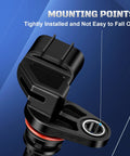 Two Camshaft Position Sensors Set For 2.0L Hyundai Elantra Elantra GT Kona Forte Soul Forte5 Seltos Replaces 39350 2E200 393502E200, black sensor close-up