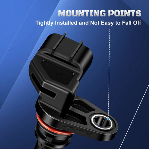 Two Camshaft Position Sensors Set For 2.0L Hyundai Elantra Elantra GT Kona Forte Soul Forte5 Seltos Replaces 39350 2E200 393502E200, black sensor close-up