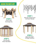 Setup guide for Pop Up Canopy Tent 13x13 Ft Instant Gazebo With Mosquito Netting Enclosure, UV Protection, Adjustable Heights