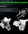 Engine Motor Mount Set For 2013 2014 2015 2016 Dodge Dart 2.0L 2.4L Replacement A5674 A5690 A5822 Includes Right Mount And Rear Torque Mount 3 Piece Kit Premium Ready To Install Direct Fit Durable Replacement Part