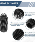 Beefed Up 10 Pack Of M6 X 14Mm Hex Socket Ball Plungers High Carbon Steel Spring Detent Pins Black Shop Ready Hardware Built Tough For Pneumatic And Machine Fixtures