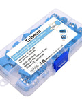Boxed 2 Pin And 3 Pin 5mm Pitch PCB Mount Screw Terminal Block Connectors Blue For 14 To 22 AWG Wire Rated 300V 10A in plastic case