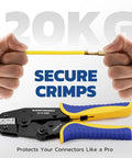 Pro Grade Crimping Tool For Non Insulated Open Barrel Terminals And Receptacles Ratchet Wire Crimper For AWG 22 To 10 Easy Precise Crimp With Shell Safe Indentation HS 5327 holding cable