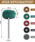 300 Pack 1 Inch Abrasive Wheels Buffing Polishing Burr Set For Rotary Tools With 2.35 Mm Shank Multi Color Collection sizes