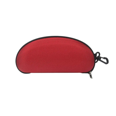 Grab And Go Portable Zipper Sunglasses Case With Clip For Men And Women Protective Eyewear Organizer, red case with carabiner