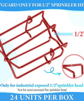1/2 inch red fire sprinkler guard from 24 Pack Red 1/2 Fire Sprinkler Cage Guards Vandal Proof Protection Covers set.