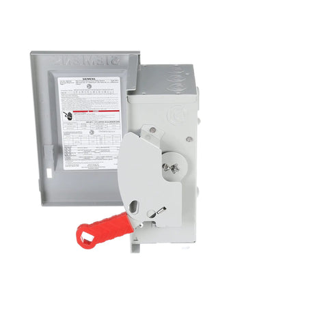 Heavy Duty 30 Amp 3 Pole Non Fused Safety Switch 600 Volt 3 Wire With Quick Make Quick Break Mechanism, open view