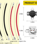 Replacement Dryer Heating Element 61927 503978 for Amana, Speed Queen, Maytag, Crosley, length dimensions and components shown