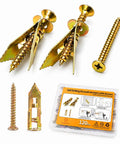120 Piece Self Drilling Drywall Anchors And Screws Kit With 60 Heavy Duty Steel Anchors And 60 Screws In A Durable Storage Box