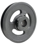 7/8 Inch Bore Single Groove V Belt Pulley 5.25 Inch OD Cast Iron Motor Pulley For A Ax B BX 4L 5L V Belts BK5578